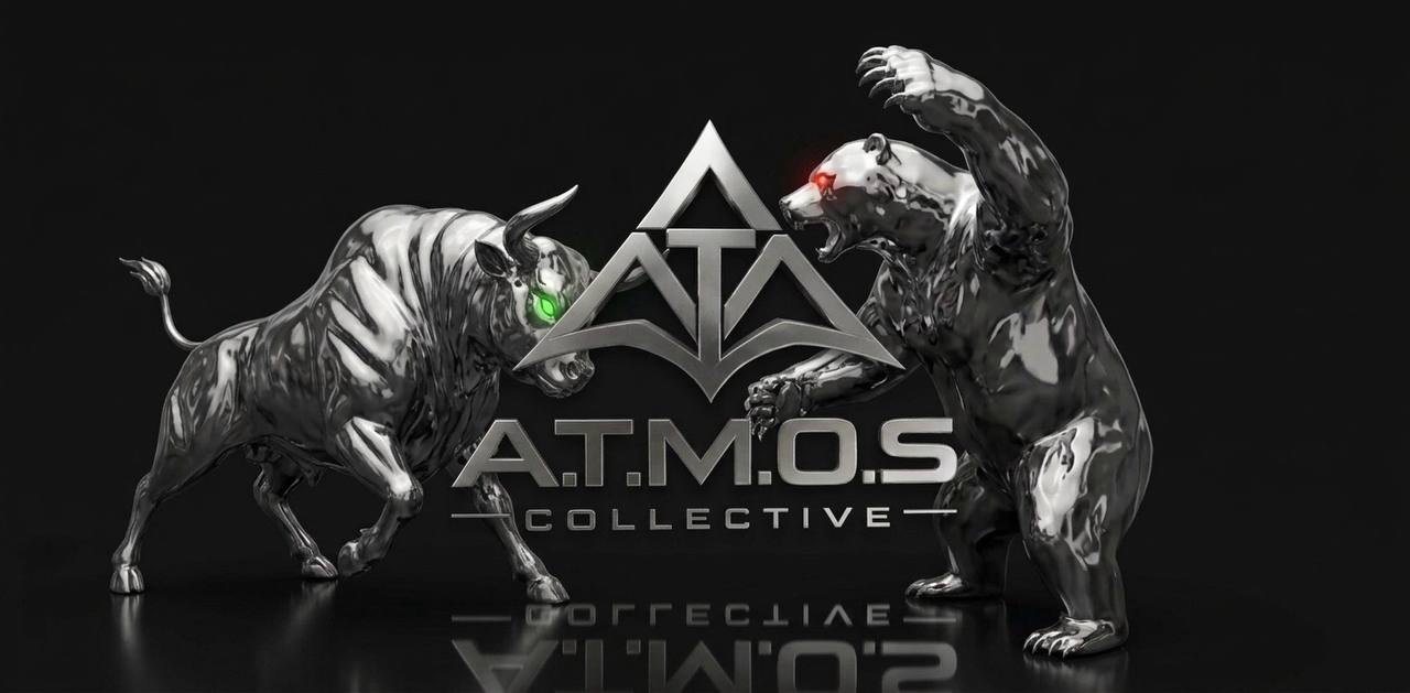 Chrome bull and bear A.T.M.O.S Collective